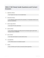 WGU C182 Study Guide Questions and Correct Answers