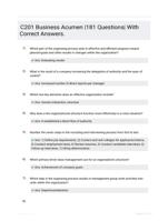 C201 Business Acumen |181 Questions| With Correct Answers.