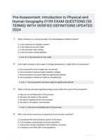 Pre-Assessment: Introduction to Physical and Human Geography D199 EXAM QUESTIONS (55 TERMS) WITH VERIFIED DEFINITIONS UPDATED 2024