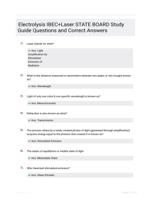 Electrolysis IBEC+Laser STATE BOARD Study Guide Questions and Correct Answers