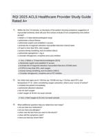 RQI 2025 ACLS Healthcare Provider Study Guide Rated A+