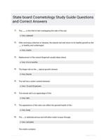 State board Cosmetology Study Guide Questions and Correct Answers