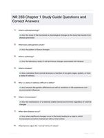 NR 283 Chapter 1 Study Guide Questions and Correct Answers