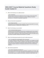 WGU D027 Course Material Questions Study Guide Graded A+