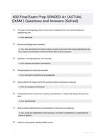 430 Final Exam Prep GRADED A+ (ACTUAL EXAM ) Questions and Answers (Solved)