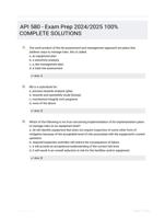 API 580 - Exam Prep 2024/2025  100%  COMPLETE SOLUTIONS