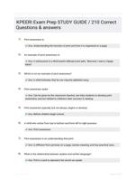 KPEERI Exam Prep STUDY GUIDE / 210 Correct Questions & answers