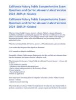 California Notary Public Comprehensive Exam Questions and Correct Answers Latest Version 2024 -2025 A+ Graded