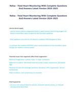 Relias - Fetal Heart Monitoring With Complete Questions And Answers Latest Version 2024-2025