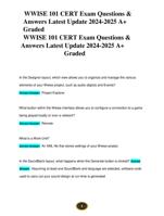 WWISE 101 CERT Exam Questions & Answers Latest Update 2024-2025 A+ Graded