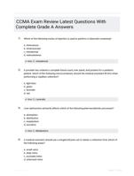 CCMA Exam Review Latest Questions With Complete Grade A Answers