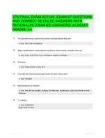 176 FINAL EXAM ACTUAL EXAM 87 QUESTIONS AND CORRECT DETAILED ANSWERS WITH RATIONALES (VERIFIED ANSWERS) |ALREADY GRADED A+