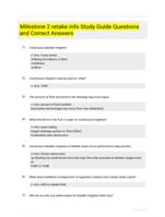 Milestone 2 retake info Study Guide Questions and Correct Answers