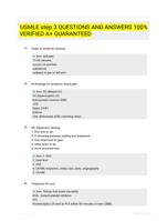 USMLE step 3 QUESTIONS AND ANSWERS 100% VERIFIED A+ GUARANTEED