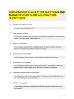 BIOCHEMISTRY Exam LATEST  QUESTIONS AND ANSWERS STUDY GUIDE ALL  CHAPTER1-CHPAPTER 23