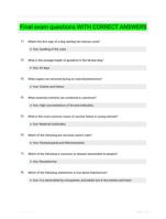 Final exam questions WITH CORRECT  ANSWERS