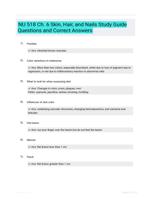 NU 518 Ch. 6 Skin, Hair, and Nails Study Guide Questions and Correct Answers