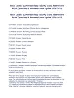 Texas Level 3 (Commissioned) Security Guard Test Review Exam Questions & Answers Latest Update 2024-2025