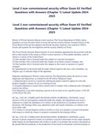 Level 2 non-commissioned security officer Exam 63 Verified Questions with Answers (Chapter 1) Latest Update 2024-2025