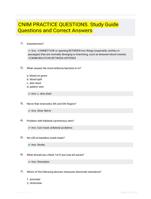 CNIM PRACTICE QUESTIONS. Study Guide Questions and Correct Answers