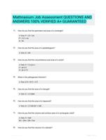 Mathnasium Job Assessment QUESTIONS AND ANSWERS 100% VERIFIED A+ GUARANTEED