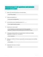 NSG444 Exam 1 42 questions and answers GRADED A+ Q & A