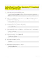 Colibri Real Estate Test Questions |91 Questions| With Correct Answers.