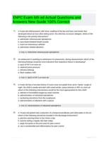 ENPC Exam 6th ed Actual Questions and Answers New Guide 100% Correct