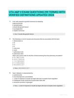 UTA A&P II EXAM QUESTIONS (99 TERMS) WITH VERIFIED DEFINITIONS UPDATED 2024