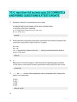 TCIC less than full access quiz 25 CORRECTLY ANSWERED QUESTIONS LATEST UPDATE