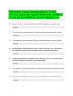 Philosophy Final Exam Questions LATEST  ACTUAL EXAM 58+ QUESTIONS AND CORRECT DETAILED ANSWERS  |ALREADY GRADED A+