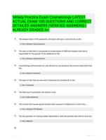 Milady Practice Exam Cosmetology LATEST  ACTUAL EXAM 100  QUESTIONS AND CORRECT DETAILED ANSWERS  (VERIFIED ANSWERS) |ALREADY GRADED A+