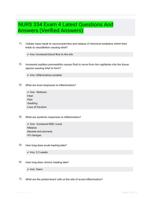 NURS 334 Exam 4 Latest   Questions And Answers (Verified Answers)