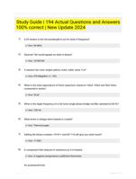 Study Guide | 194 Actual Questions and Answers 100% correct | New Update 2024