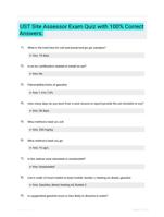 UST Site Assessor Exam Quiz with 100% Correct Answers.