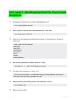 AAT Level 2 - Bookkeeping Controls Study Guide Graded A+