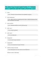 PN 2003 final EXAM QUESTIONS (77 TERMS) WITH VERIFIED DEFINITIONS UPDATED 2024