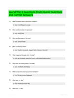 World War 2 Questions QUESTIONS AND ANSWERS 100% VERIFIED A+ GUARANTEED