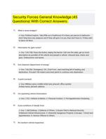 Security Forces General Knowledge |45 Questions| With Correct Answers.