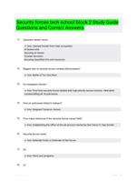 Security forces tech school block 2 Study Guide Questions and Correct Answers