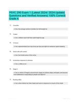 PSYC 290 Exam 1 (Latest 2024/ 2024 Update) Questions and Verified Answers| 100% Correct| Grade A