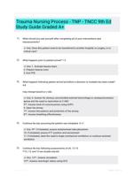 Trauma Nursing Process - TNP - TNCC 9th Ed Study Guide Graded A+