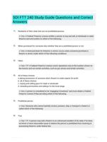 SDI FTT 240 Study Guide Questions and Correct Answers