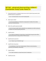 NR 565 - advanced pharmacology midterm - Chamberlain Study Guide Rated A+