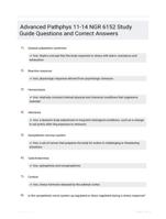 Advanced Pathphys 11-14 NGR 6152 Study Guide Questions and Correct Answers