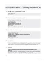 Employment Law Ch 1, 3-4 Study Guide Rated A+