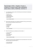 Real Estate U NYS - Chapter 2 Exam 2 COMPLETE QUESTIONS AND ANSWERS 2024/2025 (100%) VERIFIED | RATED A+