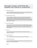 Real estate U chapter 1 QUESTIONS AND ANSWERS 100% VERIFIED A+ GUARANTEED