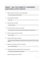 INIWIC - Test 3 94 CORRECTLY ANSWERED QUESTIONS LATEST UPDATE