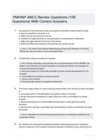 PMHNP ANCC Review Questions |100 Questions| With Correct Answers.